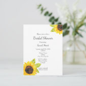 Zonnebloem met handmatige Waterverf Kaart (Staand voorkant)