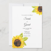 Zonnebloem met handmatige Waterverf Kaart (Voorkant)