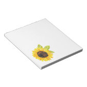Zonnebloem met handmatige Waterverf Notitieblok (Schuin)