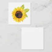 Zonnebloem met handmatige Waterverf Notitiekaartje (Voorkant / Achterkant)