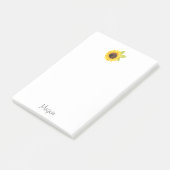 Zonnebloem met handmatige Waterverf Post-it® Notes (Schuin)