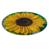 Zonnebloem met Honeybee Glass Cutting Board Snijplank (Hoek)