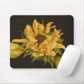 Zonnebloem met hoofdpijn mousepad muismat (Met muis)