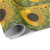 Zonnebloem met inspirerende quote cadeaupapier (Rol Hoek)