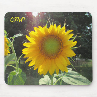 Zonnebloem met je Initialen Muismat