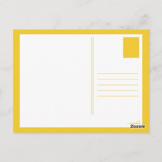 zonnebloem met lente-equinox briefkaart (Achterkant)