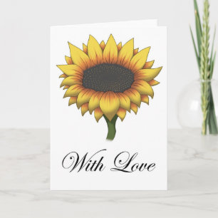 Zonnebloem (met liefde) Wenskaart Kaart