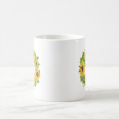 Zonnebloem met monogram koffiemok (Center)