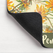  zonnebloem met naam muismat (Hoek)