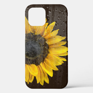 Zonnebloem met regendruppels op raam Case-Mate iPhone case