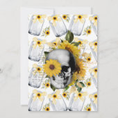 Zonnebloem met Skull Weddenschap Kaart (Achterkant)