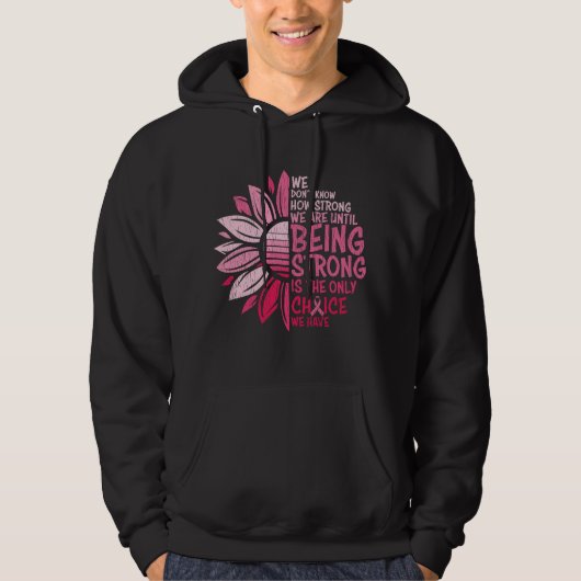 Zonnebloem met sterke borstkanker hoodie (Voorkant)