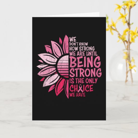 Zonnebloem met sterke borstkanker kaart (Gele Bloem)