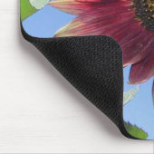 Zonnebloem met unieke rode bladeren muismat (Hoek)