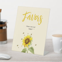 Zonnebloem met Vlinders Baby Shower Favoren