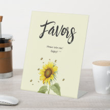 Zonnebloem met Vlinders Baby Shower Favorieten