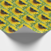 Zonnebloem met zonnebril cadeaupapier (Hoek)