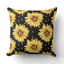 Zonnebloem met zwarte achtergrond