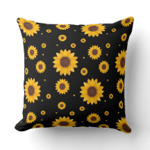 Zonnebloem met zwarte achtergrond