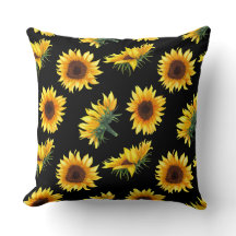 Zonnebloem met zwarte achtergrond