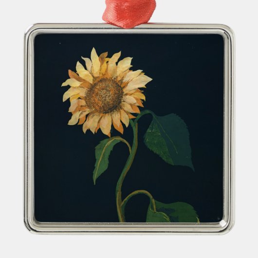 Zonnebloem Metalen Ornament (Voorkant)