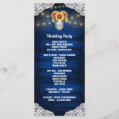 Zonnebloem Metselwerk Pot Houten Kantlijn Trouwpro Programmakaart (Achterkant)