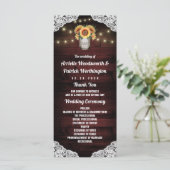 Zonnebloem Metselwerk Pot Houten Kantlijn Trouwpro Programmakaart (Staand voorkant)