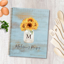 Zonnebloem Metserglas Met Monogram Blauw Hout Rece