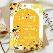 Zonnebloem Mexicaans Meisje Honey Bee Baby shower Kaart