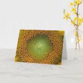 Zonnebloem Midden Afsluiten Opmerking Kaart (Gele Bloem)