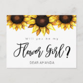 Zonnebloem Mijn Bloemenmeisje-Briefkaart Feestdagenkaart (Voorkant)