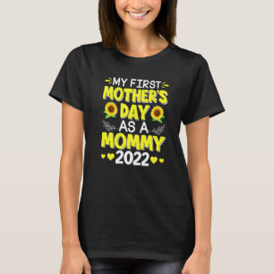 Zonnebloem Mijn eerste Moederdag als mama moeder T-shirt