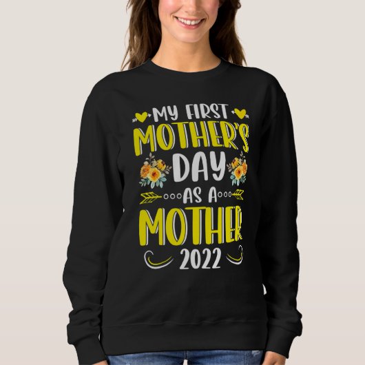 Zonnebloem Mijn eerste Moederdag als Moeder Trui (Voorkant)