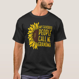 Zonnebloem Mijn favoriete mensen noemen me oma Mot T-shirt
