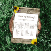 Zonnebloem, mijn mama Baby shower | Roze Kaart