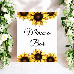 Zonnebloem Mimosa Bar Geel Wit Trouw Bloemstuk Poster