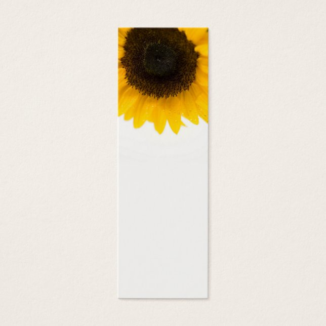 Zonnebloem Mini Bladwijzer Visitekaartjes (Voorkant)