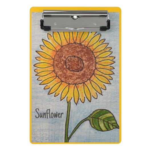 Zonnebloem Mini Clipboard Klembord (Voorkant)