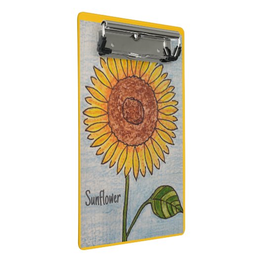 Zonnebloem Mini Clipboard Mini Klembord (Schuin)