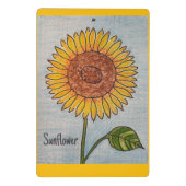 Zonnebloem Mini Clipboard Mini Klembord (Achterkant)