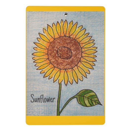 Zonnebloem Mini Clipboard Mini Klembord (Achterkant)