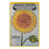 Zonnebloem Mini Clipboard Mini Klembord (Voorkant)