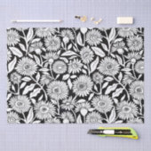 Zonnebloem minimaal zwart zwart wit tissuepapier (Craft)