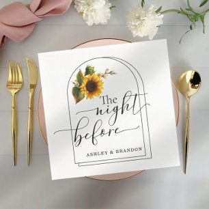 Zonnebloem Minimumscript de nacht voor Napkins Servet