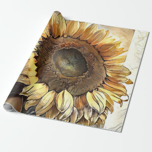 zonnebloem Modern Art Collectie Cadeaupapier