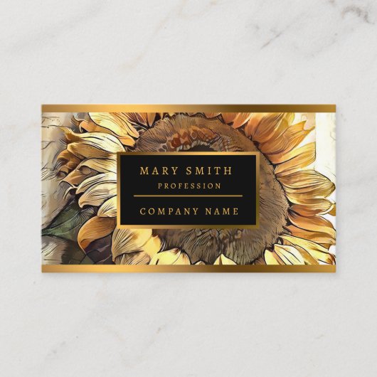 zonnebloem Modern Art Collectie Visitekaartje (Voorkant)