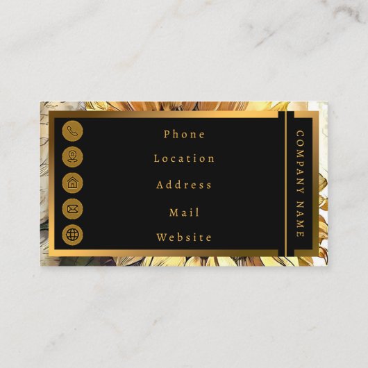  zonnebloem Modern Art Collectie Visitekaartje (Achterkant)