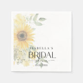 Zonnebloem Modern Bloem Bruiloft Borrel Servet (Voorkant)