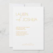 Zonnebloem · Modern minimalistisch script bruiloft Kaart (Voorkant)