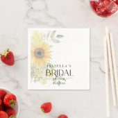 Zonnebloem Moderne Bloemen Bruidsdouche Servet (Insitu)